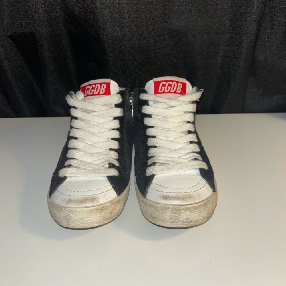 Golden Goose High Top Canvas Sneakers Glitter